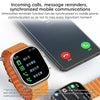 ZGA W04 2.03 inch Screen Seconds Hand BT Call Smart Watch, Support Health Monitor / AI Voice Assistant / SOS(Orange)