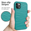 For iPhone 11 Wave Pattern 3 in 1 Silicone+PC Shockproof Protective Case(Dark Sea Green)