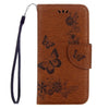 For Huawei P8 Lite (2017) Butterflies Embossing Horizontal Flip Leather Case with Holder & Card Slots & Wallet & Lanyard (Brown)