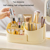 Rotating Skincare Cosmetic Storage Case Compartment Desktop Lipstick Makeup Brush Bucket, Color: Combined Model White