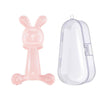 Bunny Baby Teether BPA Free Food-Grade Silicone Teether Infant Teething Stick Anti-Eating Hand, Color: With Box Pink