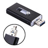 RQW-02 3 in 1 USB 2.0 & 8 Pin & Micro USB 64GB Flash Drive(Black)