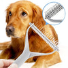 Double-Sided Pet Comb, Zinc Alloy, Deshedding & Detangling, Black, Small