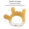 Rattle Baby Teether Soothing Pacifier Teething Stick Newborn Anti-Eating Hand Silicone Toy, Style: Rock Gesture+Box