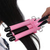 20-32m Automatic Ceramic Perm Splint Hair Curler 3 Barrels Big Wave Hair Curling Iron Tools, Size:32mm(Pink)