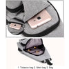 Dxyizu Multi-Function Portable Casual Canvas Chest Bag Outdoor Sports Shoulder Bag Waist Bag with External USB Charging Interface for Men / Women / Student, Random Logo Delivery(Purple)