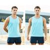 H-Shape Summer Men Sports Vest Casual Breathable Quick-drying Outdoor Running Vest, Size: S(Sky Blue)