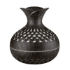 LED Light Aromatherapy Diffuser Home Small Vase Quiet Humidifier Aromatherapy Diffuser 2 In 1(Dark Wood)