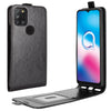 For Alcatel 3X 2020 R64 Texture Single Vertical Flip Leather Protective Case with Card Slots & Photo Frame(Black)