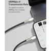 Baseus CATLJK-A02 Cafule Series 20W Type-C / USB-C to 8 Pin PD Metal Charging Data Cable, Length:1m(White)