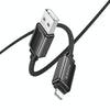 Borofone BU53 Meteor 1.2m 2.4A USB to 8 Pin Charging Data Cable(Black)