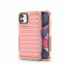For iPhone 11 High Transparency TPU Hybrid PC Airbag Phone Case(Peach Red)