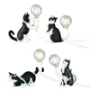Cat Light Animal Table Lamp Mini Night Light, Power Plug:UK Plug(Holding Baby)