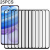 For Xiaomi Redmi 10X 5G 25 PCS Full Glue Full Screen Tempered Glass Film(Black)