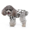 Dog Print Pet Beach Shirt, White, L (35cm Neck, 48cm Chest)