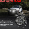 E16 55W 6000LM / 6000K 7 inch Off-road Vehicle Round Work Light(White Light)