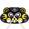 Children Hand Roll Electronic Drum DTX Game Portable Drum(G600 Yellow)