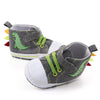 D2399 High Top Canvas Cartoon Dinosaur Small Wave Shoes Cloth Soles Walking Shoes, Size: 13cm(Grey)