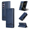 For Samsung Galaxy A56 5G AZNS Magnetic Calf Texture Flip Leather Phone Case(Dark Blue)