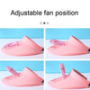 USB Rechargeable Fan Hat Summer Sunshade Large Brim Empty Top Sun Hat(Violet)