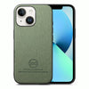For iPhone 13 Twill Fabric Leather Skin Back Phone Case(Green)