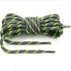 2 Pairs Round High Density Weaving Shoe Laces Outdoor Hiking Slip Rope Sneakers Boot Shoelace, Length:120cm(Dark Gray-Green)