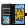 For Samsung Galaxy A54 Nine-card Slots Zipper Wallet Bag Leather Phone Case(Black)