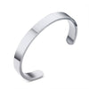 8mm Width Women Men Stainless Steel Surface Bracelet Bangle(Silver)