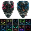 Halloween Festival Party X Face Seam Mouth Two Color LED Luminescence Mask(Orange Purple)