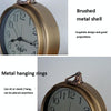 Retro Iron Alarm Clock Simple Desktop Quartz Clock, Style: Roman Number