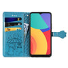 For Alcatel 1S 2021 Lovely Cat and Dog Embossing Pattern Horizontal Flip Leather Case , with Holder & Card Slots & Wallet & Cartoon Clasp & Lanyard(Blue)