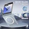 For Samsung Galaxy Z Flip5 lce Folding Series MagSafe Integrated Clear PC Phone Case(Silver)