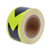 2 PCS Fluorescent Yellow Black Arrow Truck Sign Sticker Corridor Reflective Floor Stickers, Specification: 5cm x 20m