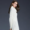 Autumn And Winter Knitwear Dresses Long Turtleneck Sweater For Women, Size: L(White)