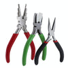 3 In 1 Handmade Jewelry Plier Nylon Accessories DIY Tools Wire Wrap Clamp, Style: Red 6-section + Flat Nip + Sharp Nip