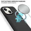 For iPhone 14 Plus Shockproof MagSafe Armor PC Hybrid TPU Phone Case(Black)