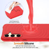 For Samsung Galaxy S25 5G Wave Texture MagSafe Magnetic Liquid Silicone Phone Case(Red)