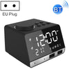 K11 Bluetooth Alarm Clock Speaker Creative Digital Music Clock Display Radio with Dual USB Interface, Support U Disk / TF Card / FM / AUX, EU Plug(Black)