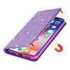 For Samsung Galaxy A7 (2018) / A750 Ultrathin Glitter Magnetic Horizontal Flip Leather Case with Holder & Card Slots(Purple)