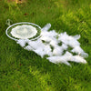 Creative White Lace Flower Dream Catcher Wind Chimes Feather Pendant for Home Wall Decorations Ornament, Random Style Delivery