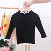 Autumn and Winter Girls Sweater Baby Warm Pullover Bottoming Shirt, Size:  90cm(Black)