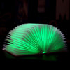 Foldable Pages RGB + Warm White Light Book Shape LED Light , Creative Portable USB Charging Big Size Night Light(Blue)