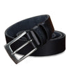 COWATHER XF018 Men Casual Business Pin Buckle Cowhide Belt,Length: 100cm(Black)