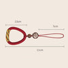 Hand-woven Ancient Style Ring Buckle Mobile Phone Lanyard U Disk Lanyard Car Key Pendant(Yellow)