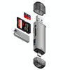 6 in 1 USB3.0, Micro USB, Type-C to SD, TF Card, U Disk Multifunctional Card Reader Adapter(Silver)