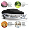 210D Waterproof Boat Cover Speedboat Towed Fishing V-Shaped Boat Cover Rain And Sun Protection Cover, Specification:  17-19FT 600x310cm