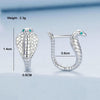 BSE728 Sterling Silver S925 White Gold Plated Zirconia Cobra Earrings