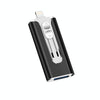 128GB Micro USB + 8 Pin + USB 2.0 3 in 1 Mobile Phone Computer U-Disk(Black)