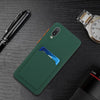 For Samsung Galaxy A02 Card Slot Design Shockproof TPU Protective Case(Dark Green)