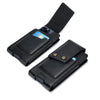 NUOKU  5.5-6.5 Inch Belt Phone Case Bag Leather Vertical Carrying Phone Pouches(Black)